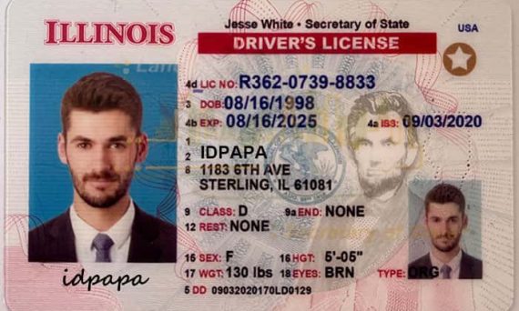 Illinois Scannable Fake Id Fake Id Online Buy Best Fake IDS   Illinois Fake Id 0 570x342 