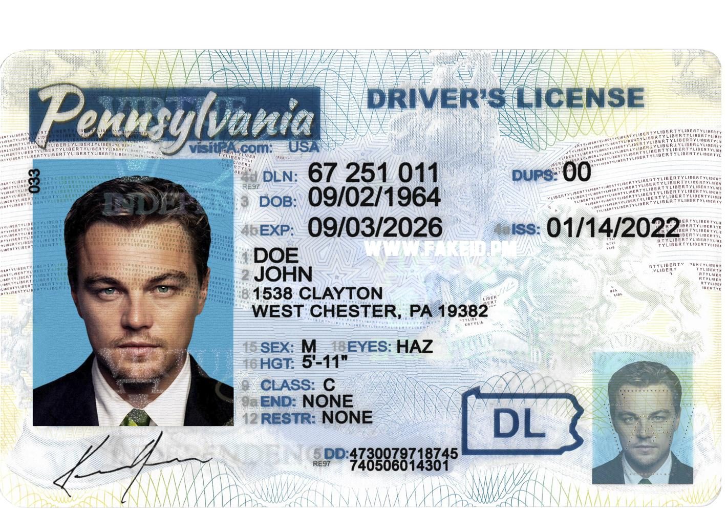 Pennsylvania Fake Driver License V1 - Fake Id Online | Buy Best Fake IDS