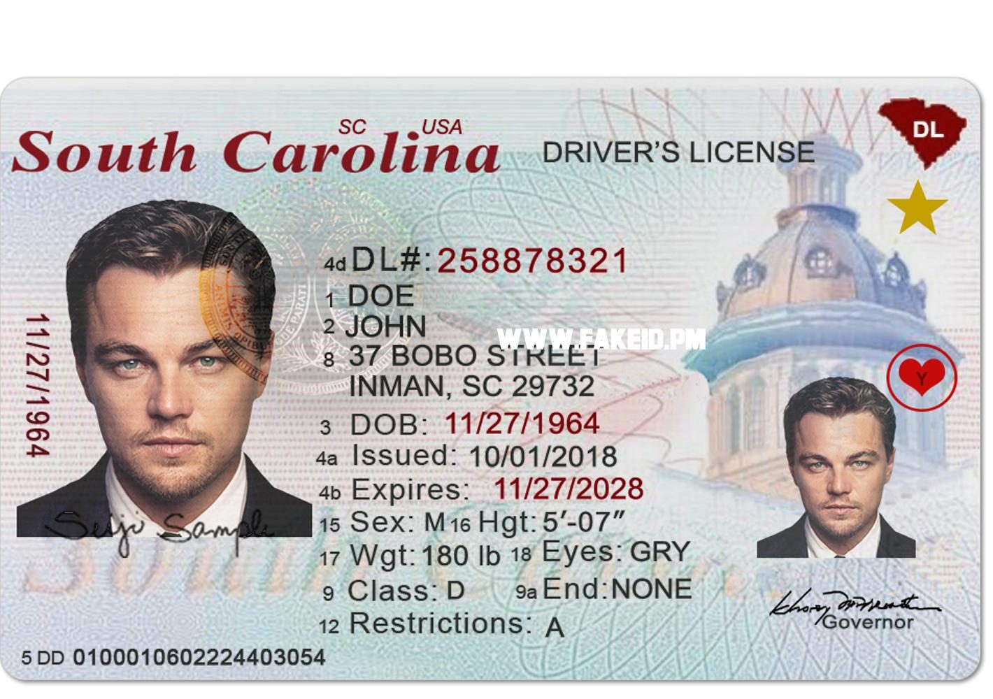 South Carolina Fake Driver License Fake Id Online Buy Best Fake IDS