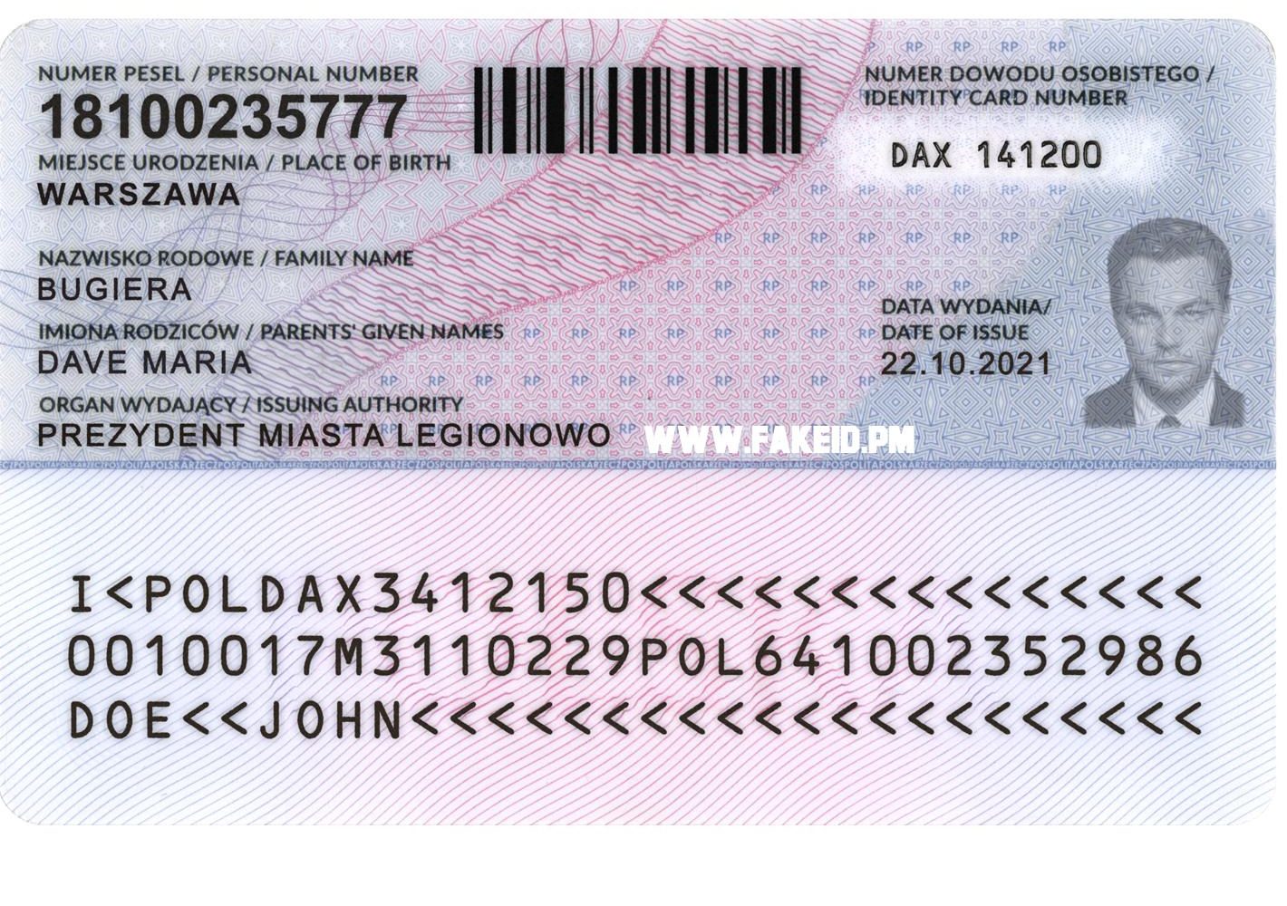 Poland Fake Id Card Scannable V2 - Fake Id Online | Buy Best Fake IDS