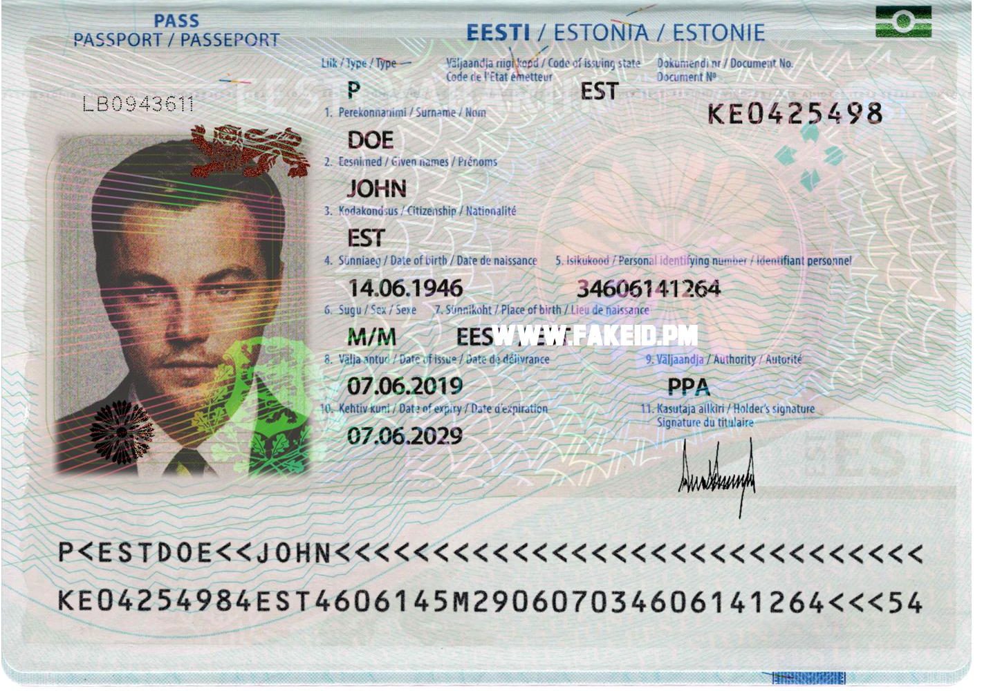 Estonia Fake Passport - Fake Id Online | Buy Best Fake IDS