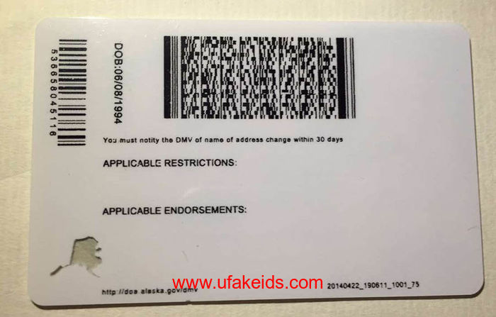 Alaska Fake Id Front And Back - Buy Fake Id | Best Scannable Fake ID Online