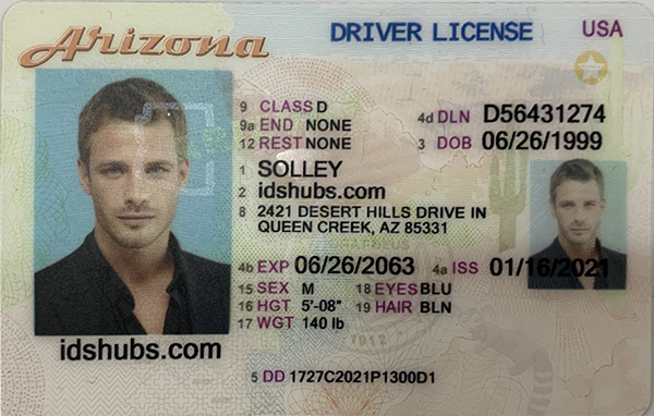 Arizona Scannable fake id