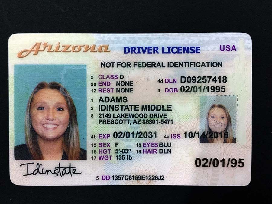 Arizona Scannable fake id