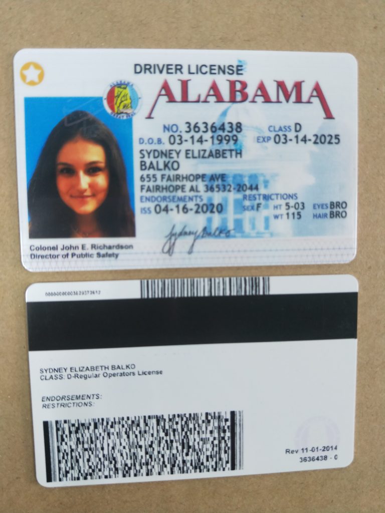 Buy Alabama Scannable Fake Id