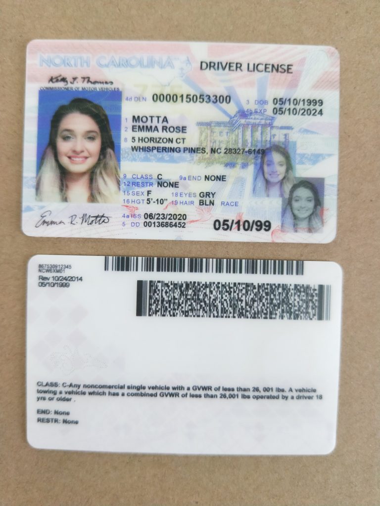 Buy North Carolina Scannable Fake Id