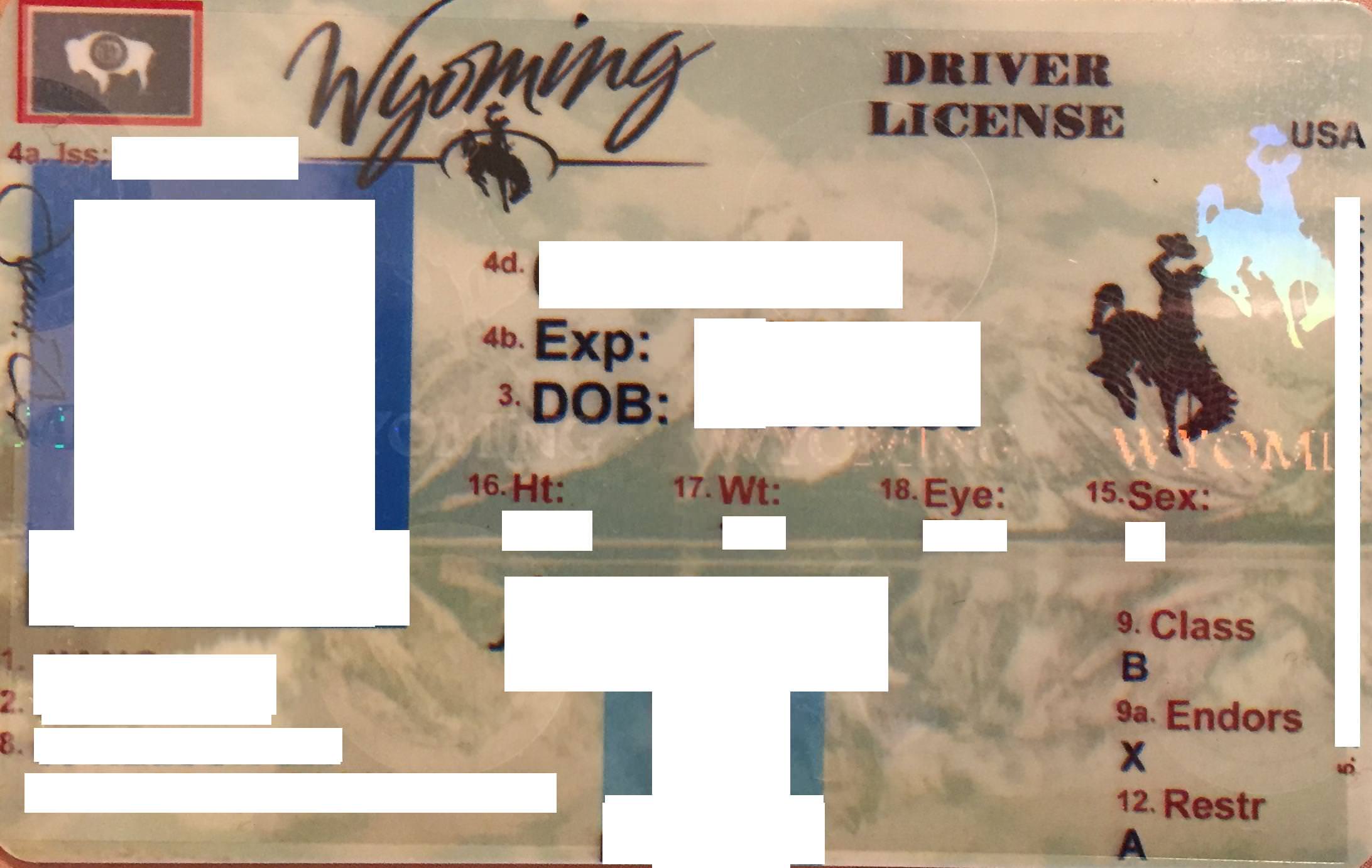 Buy Wyoming Scannable Fake Id