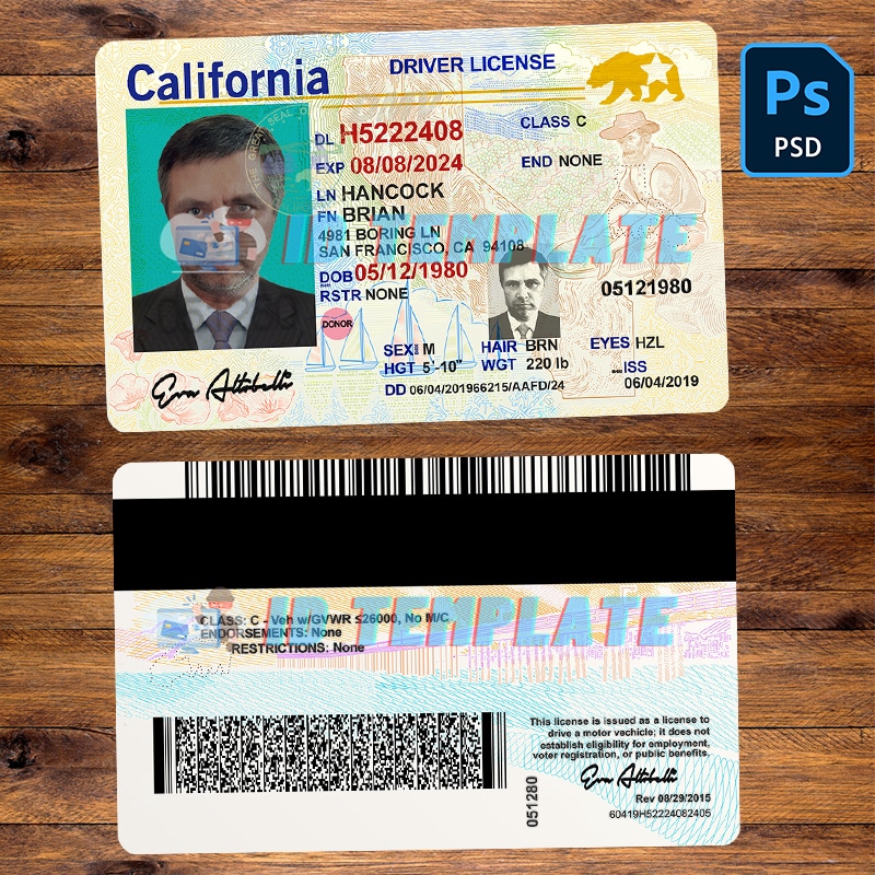California Fake Id Templates