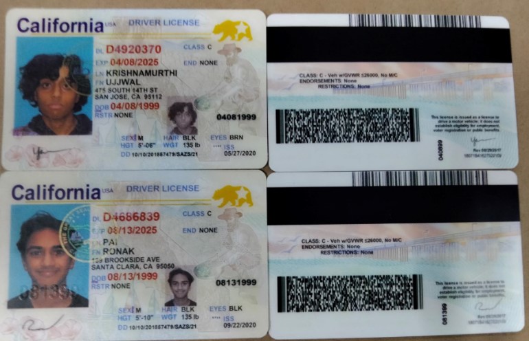 California Scannable Fake Id Front And Back