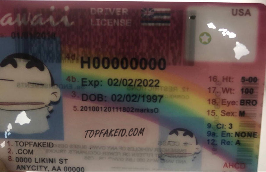 How Much Is A Hawaii Scannable Fake Id