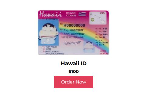 How Much Is A Hawaii Scannable Fake Id