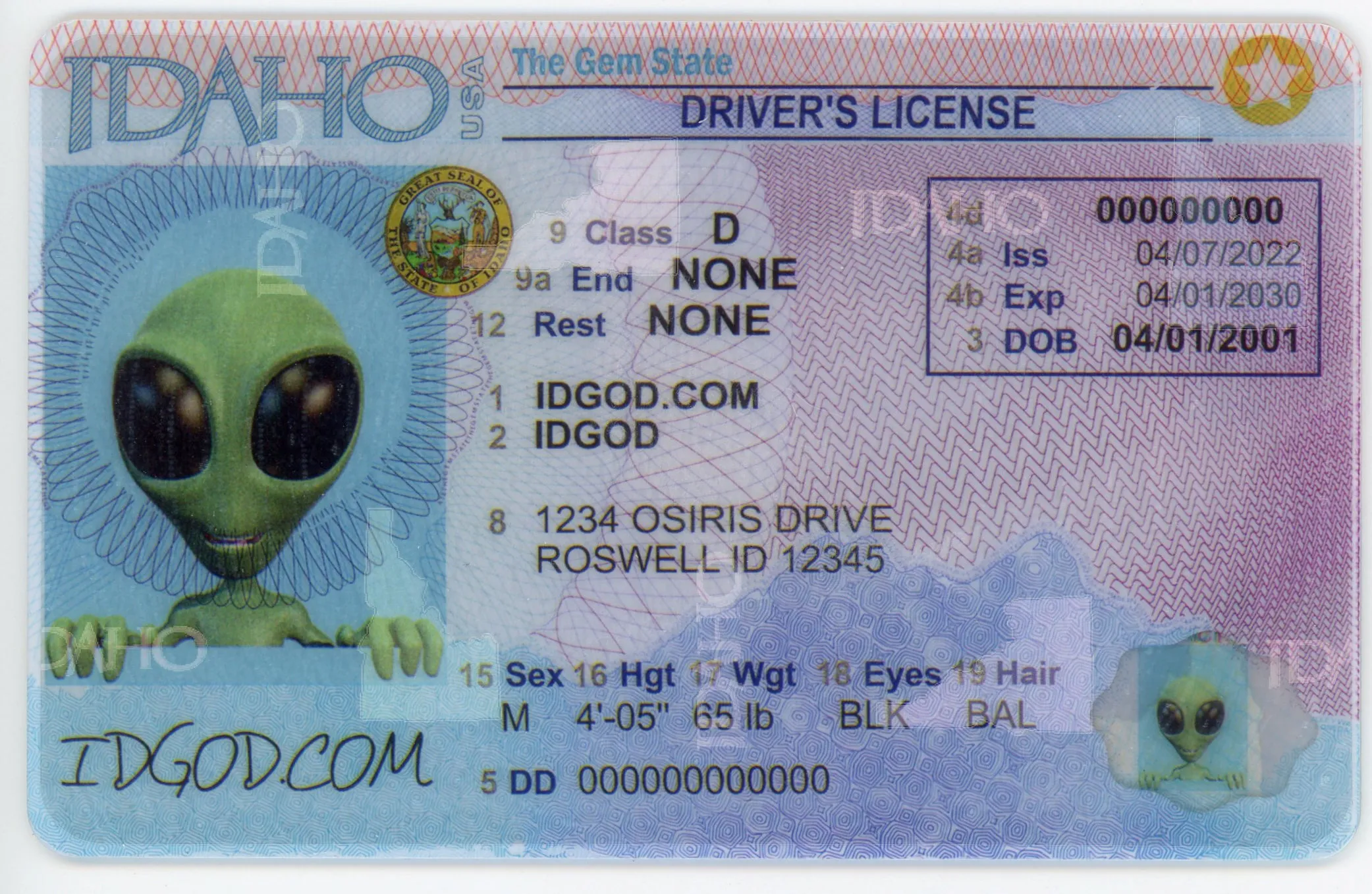 Idaho Scannable Fake Id Generator