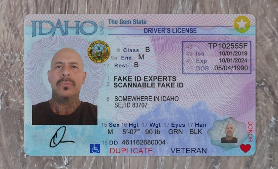 Idaho Scannable Fake Id Generator