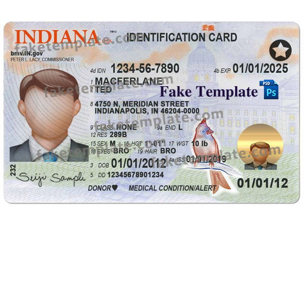 Indiana Fake Id Templates