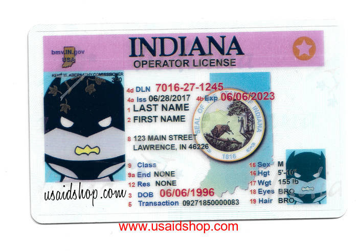 Indiana Scannable fake id