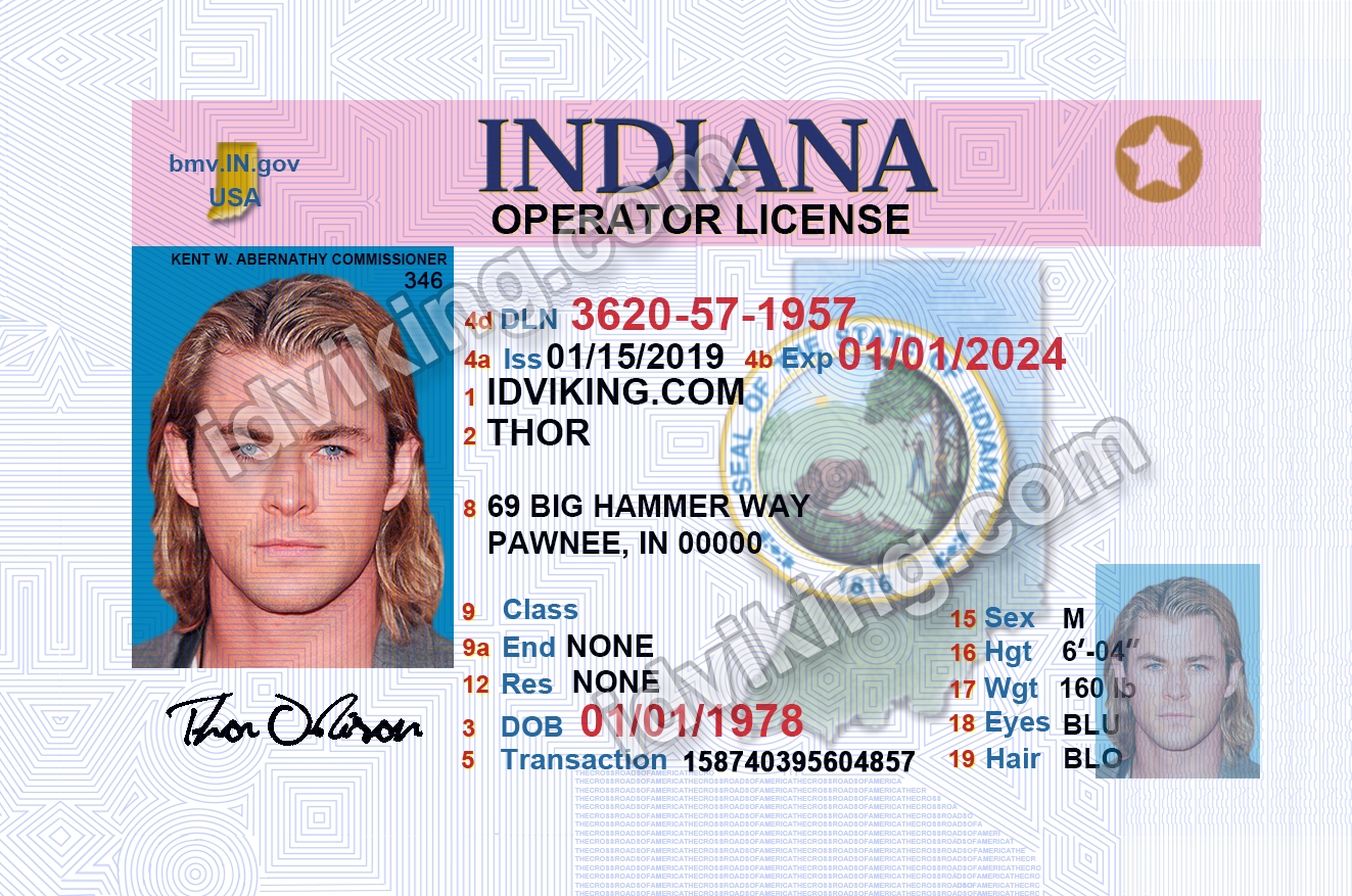 Indiana Scannable fake id