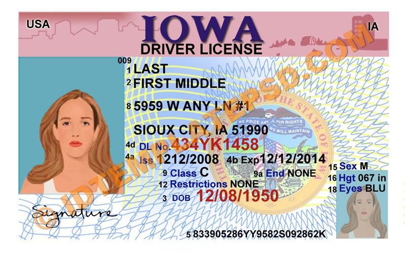 Iowa fake id