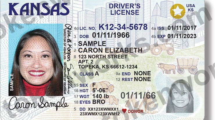 Kansas Scannable Fake Id Front And Back