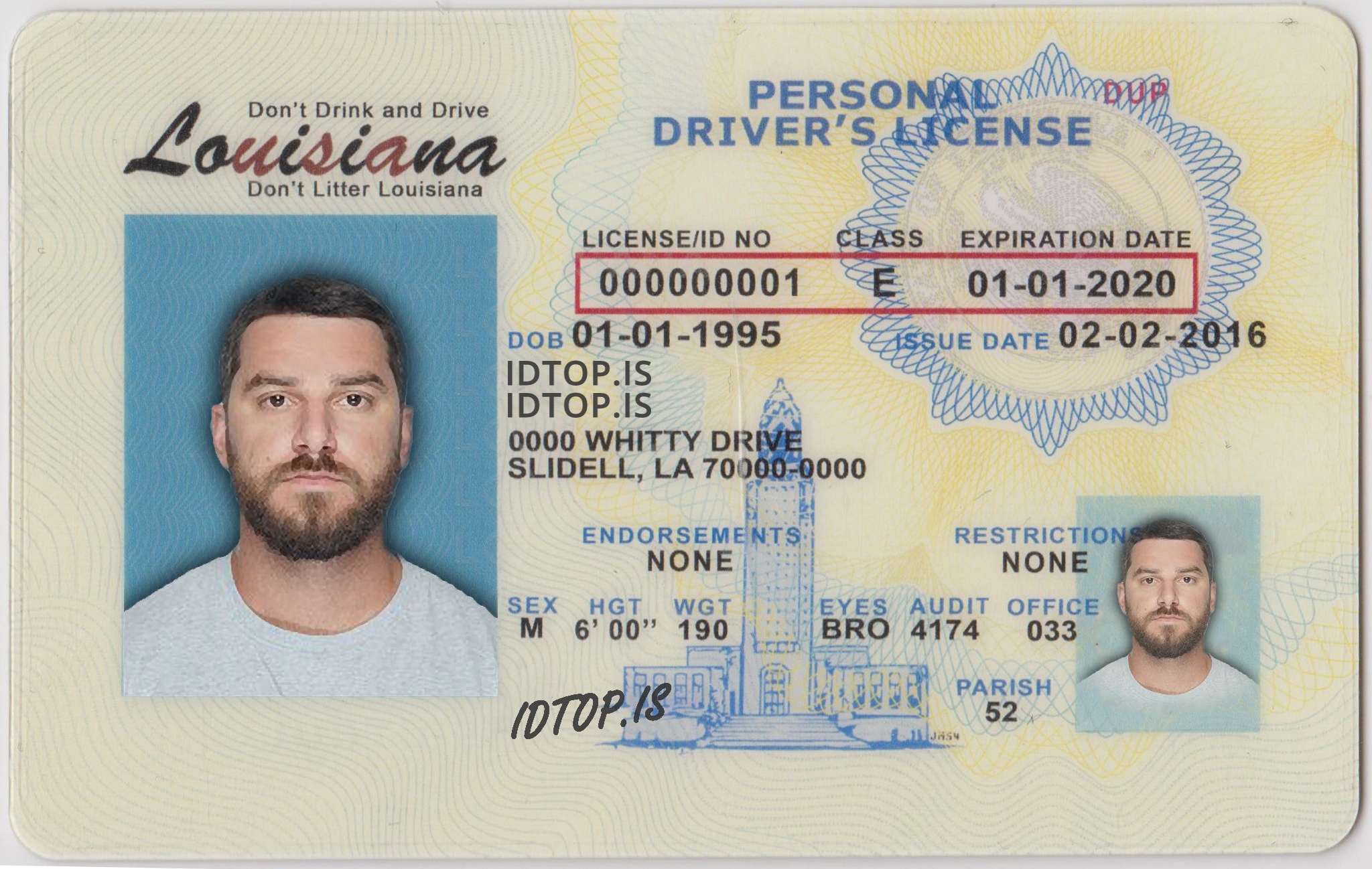 Louisiana Fake Id Front And Back