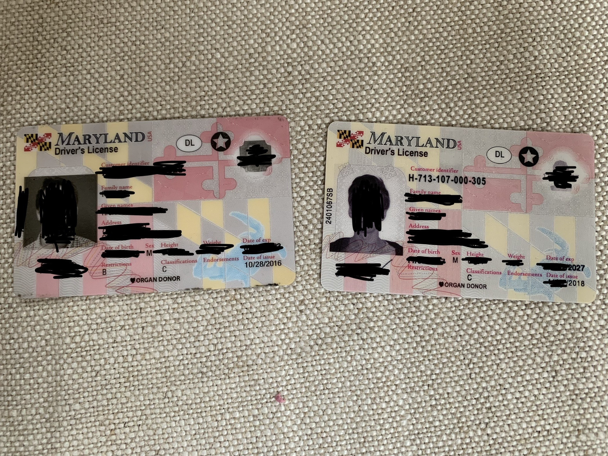 Maryland Scannable fake id