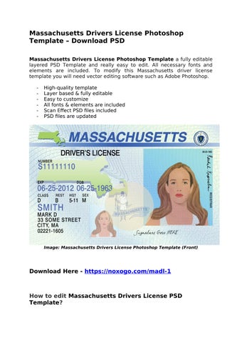 Massachusetts Fake Id Templates