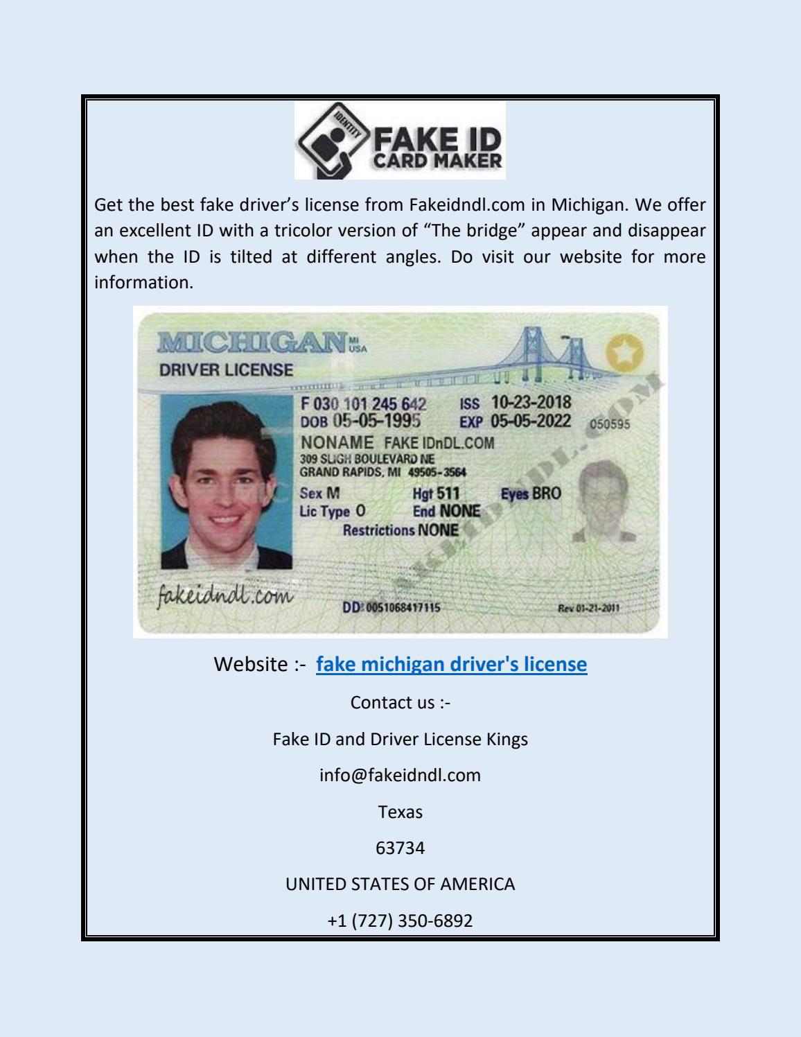 Michigan Fake Id Maker