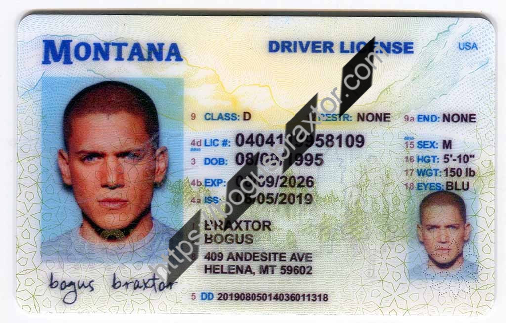 Montana Scannable fake id