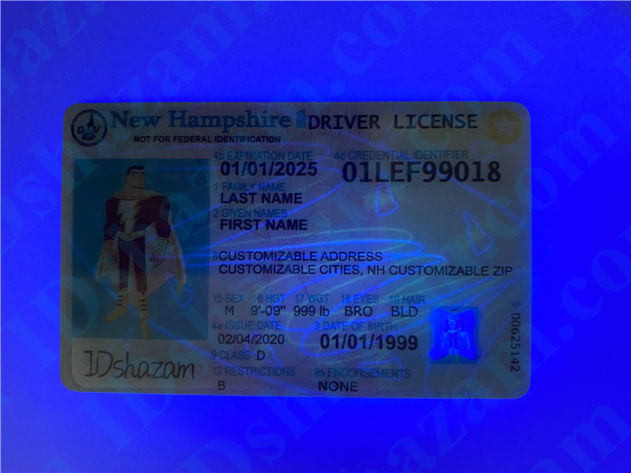 New Hampshire Scannable Fake Id Front And Back