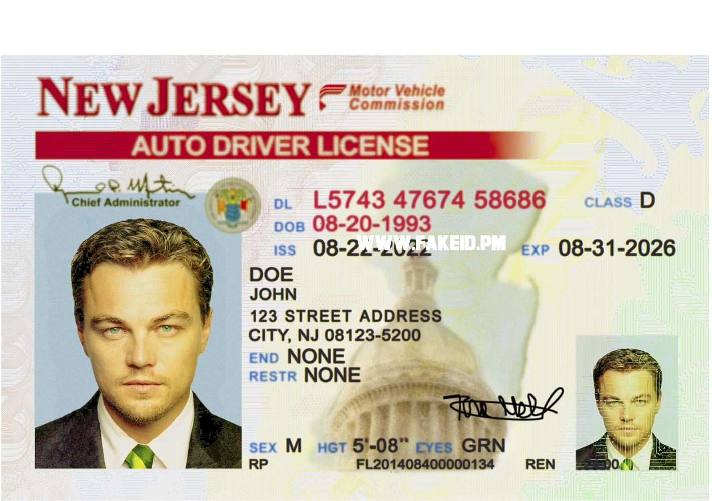 New Jersey Fake Id Templates