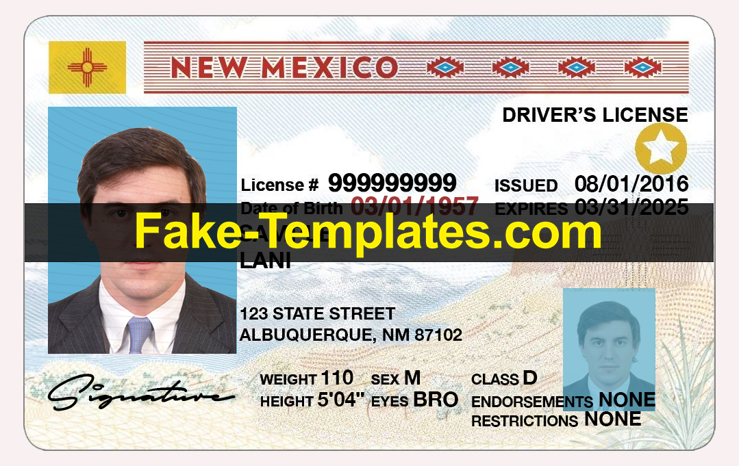 New Mexico fake id