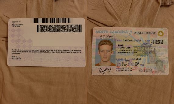 North Carolina Scannable fake id