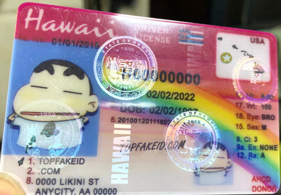 Order Hawaii Scannable Fake Id