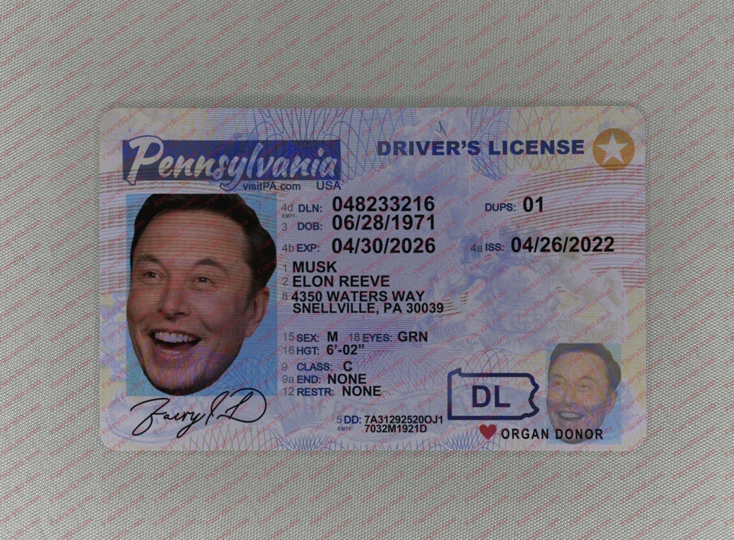 Order Pennsylvania Fake Id