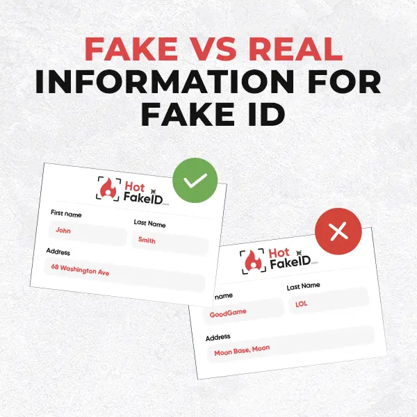 should you use your real name on a fake id