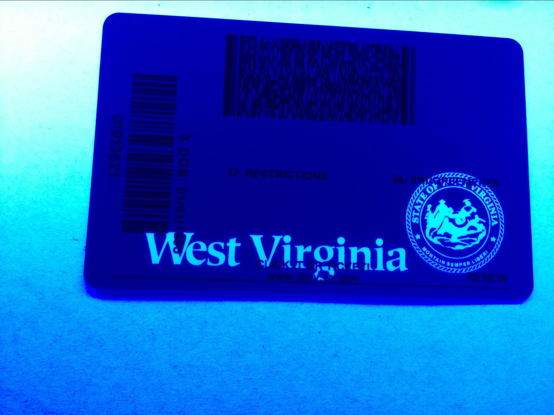 West Virginia Fake Id Templates