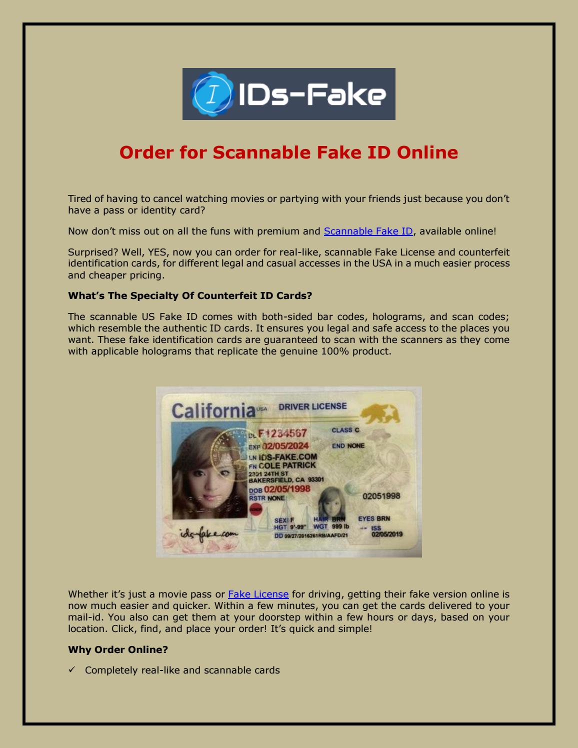 Where To Buy A California Scannable Fake Id