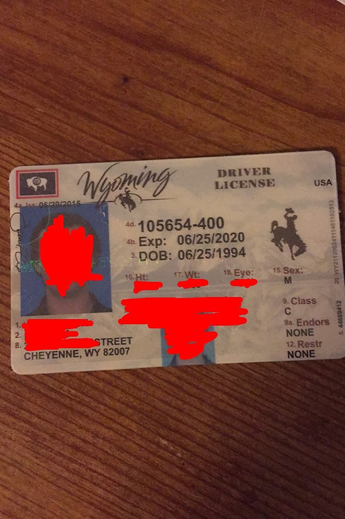 Wyoming Scannable Fake Id Maker